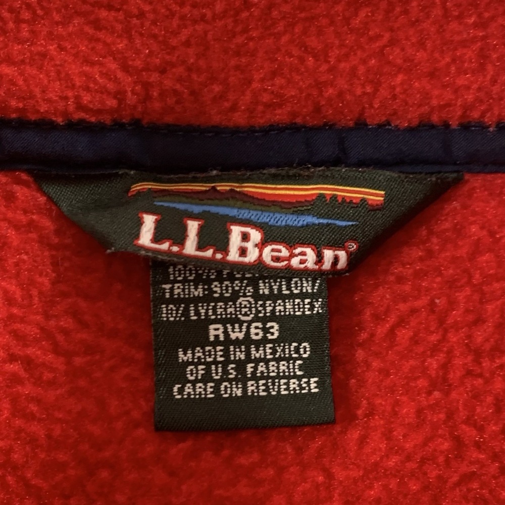 Vintage LL Bean Women's Size 1X Red Polartec Hiking Full Zip Fleece Vest Pockets - Picture 4 of 10